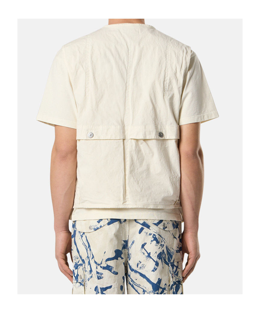 Shop Stone Island Compass-badge Hooded Jacket In Ivory
