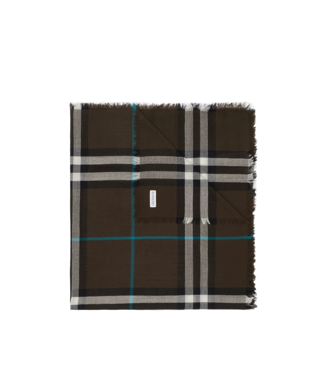 Burberry Check Wool Scarf In Black