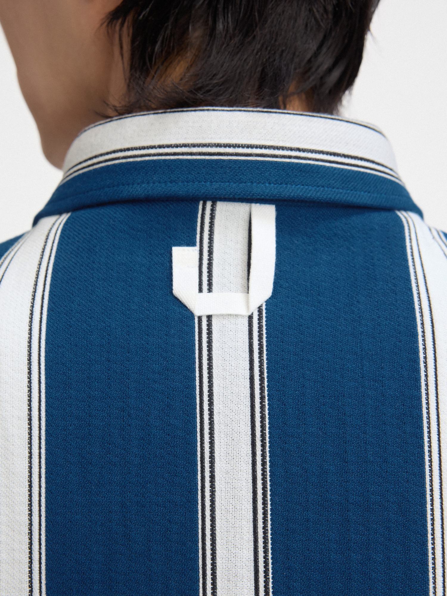 Jacquemus La Chemise Papier Striped Boxy Shirt In Blue