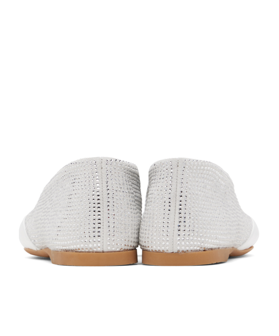 Jw Anderson Crystal Ballet Shoes In White