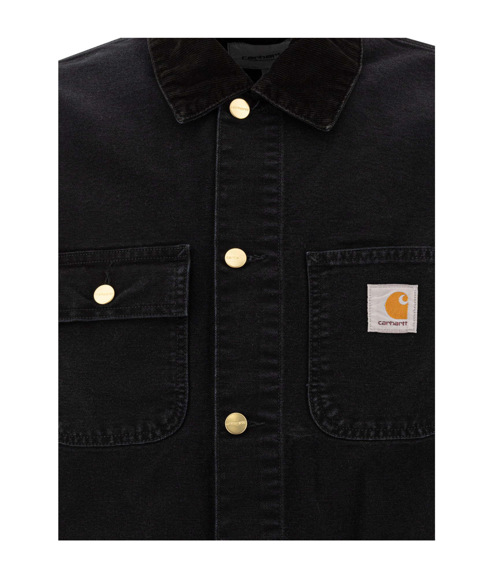Carhartt Wip Logo Patch Michigan Coat In Black