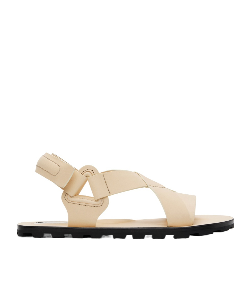 Jil Sander Cross-strap Sandals In Nude