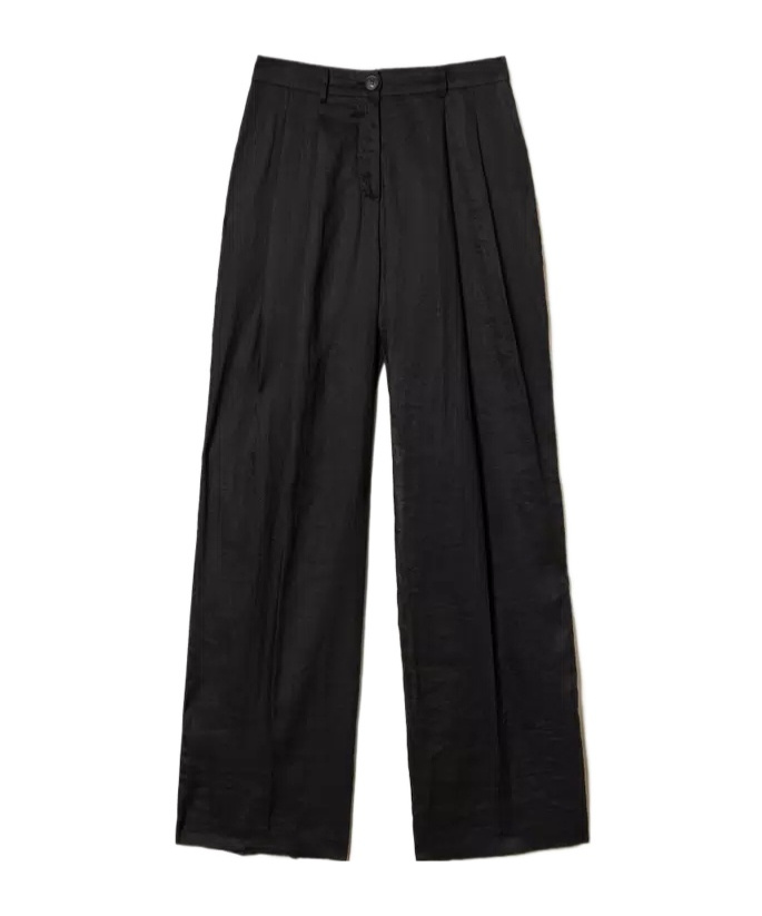 Twinset Pleated Tailored Trousers In Black