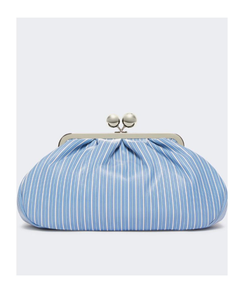 Weekend Max Mara Medium Printed Nappa Leather Pasticcino Bag In Blue