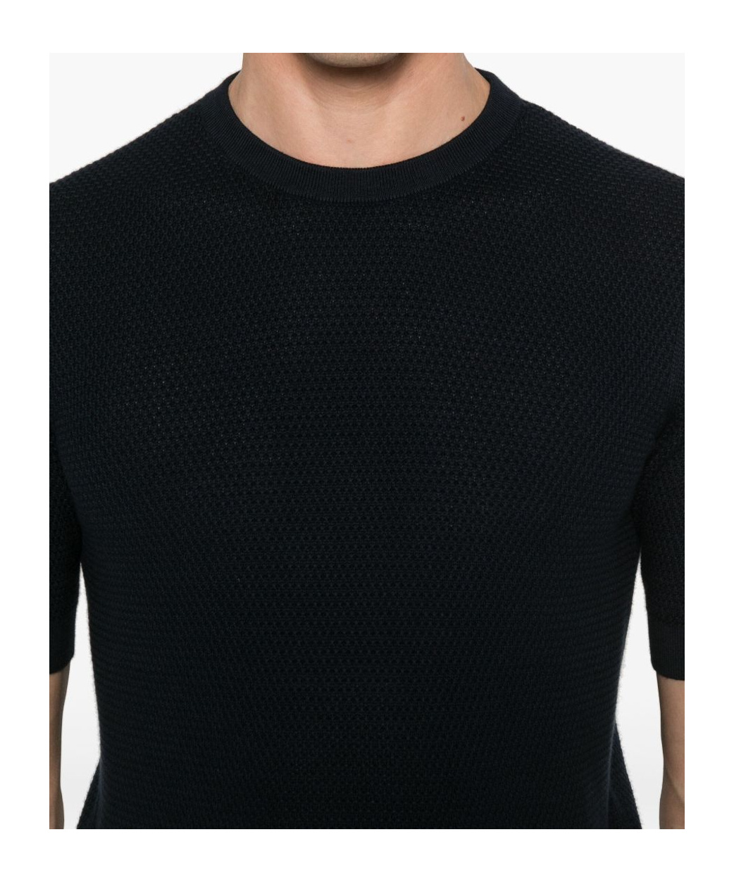Zegna Knitted Polo Shirt In Black