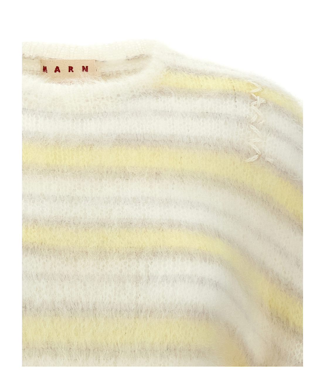 Marni Cozy Crewneck Sweater Shoulder Detail In Multi