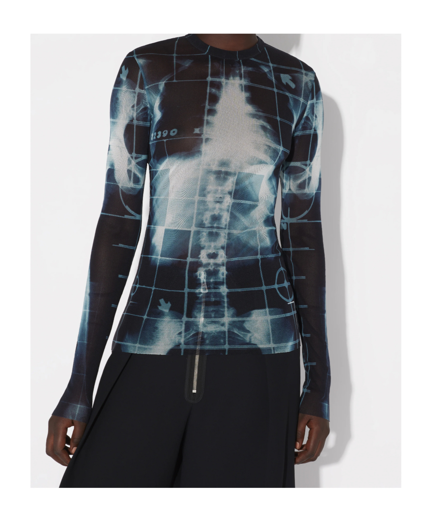 Shop Jean Paul Gaultier Squeletor Top In Black