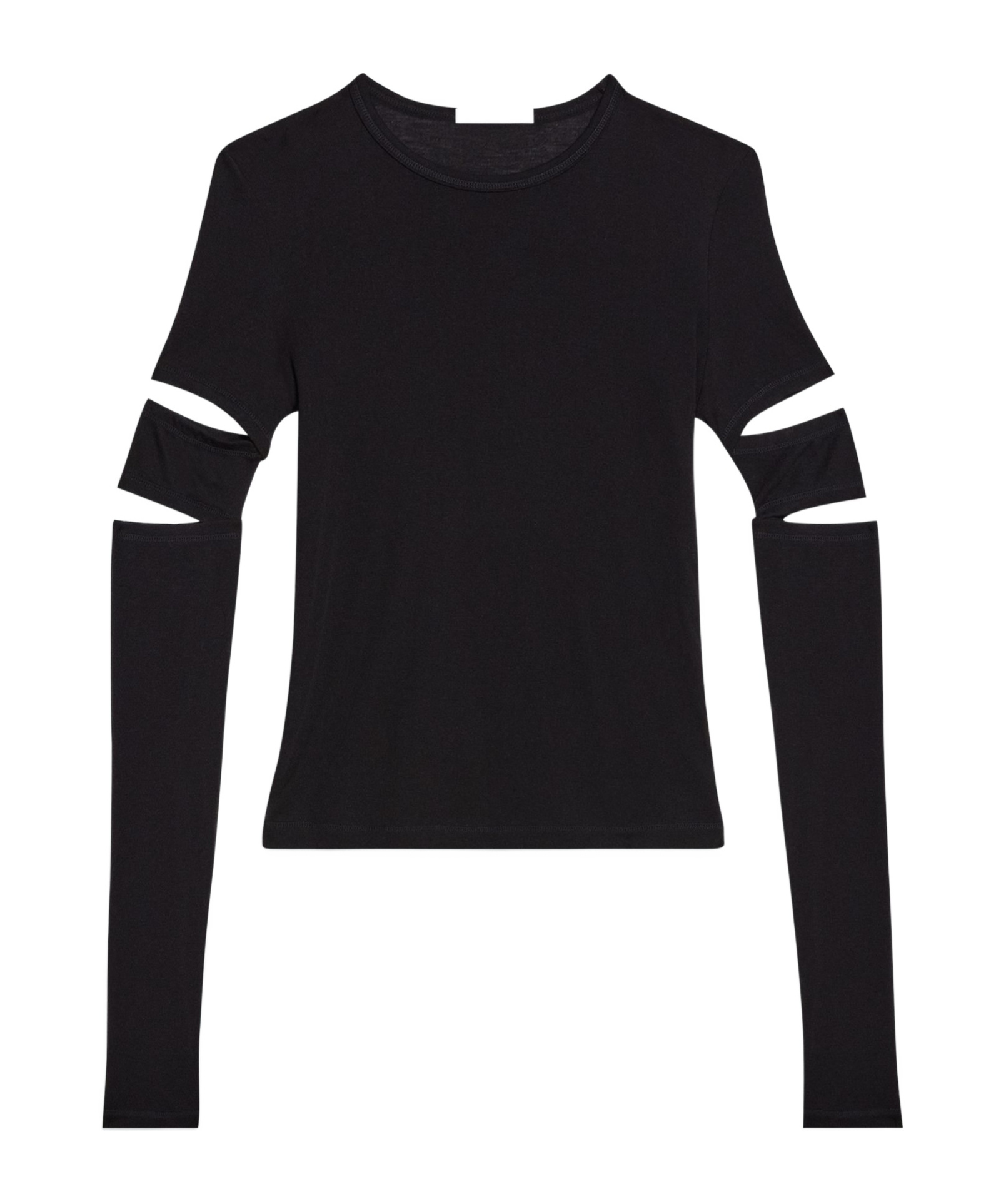 Helmut Lang Long Sleeve T-shirt With Slit In Black