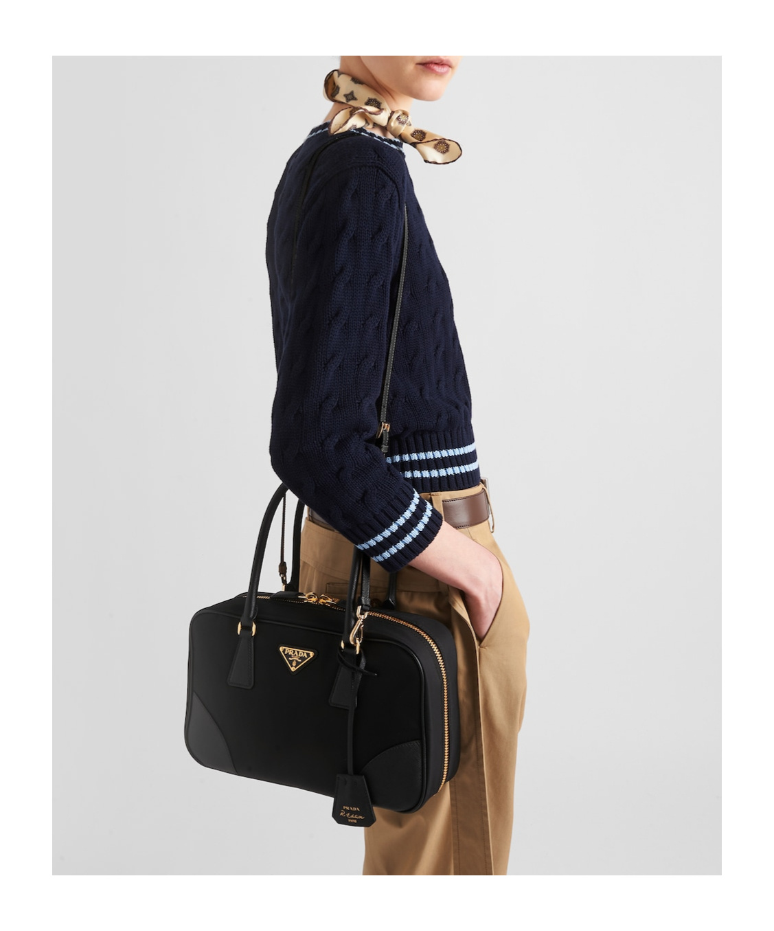 Prada Medium Re-edition 1978 Logo Tote Bag In Black