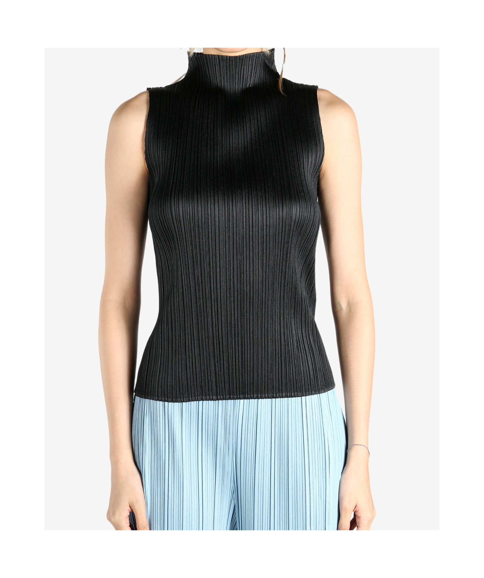 Issey Miyake Pleated Sleeveless Top