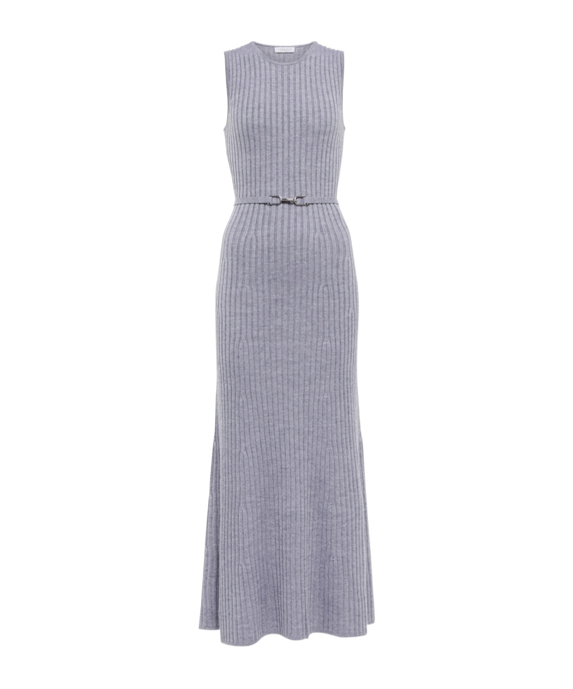 Gabriela Hearst Meier Ribbed Knit Midi Dress In Purple