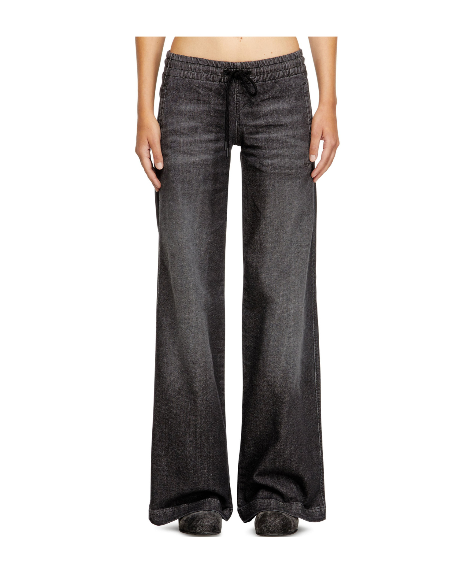 Diesel 2078 D-ainty Drawstring Jeans In Black