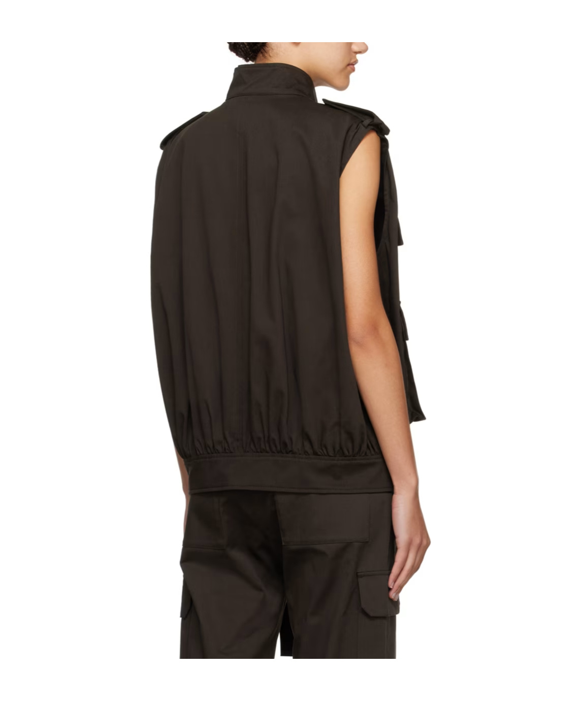 MSGM EMBROIDERED-LOGO TWILL GILET