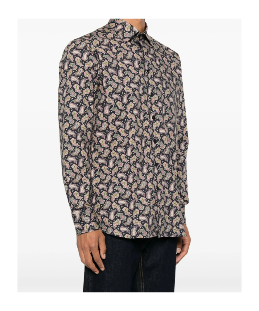 Etro Roma Paisley Print Shirt In Brown