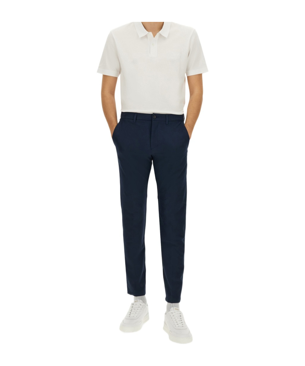 Hugo Boss Belt-loop Casual Pants In Black