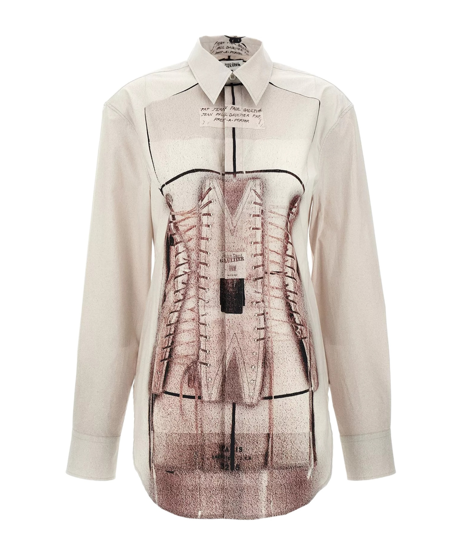 Shop Jean Paul Gaultier Trompe L'oeil Shirt In Nude