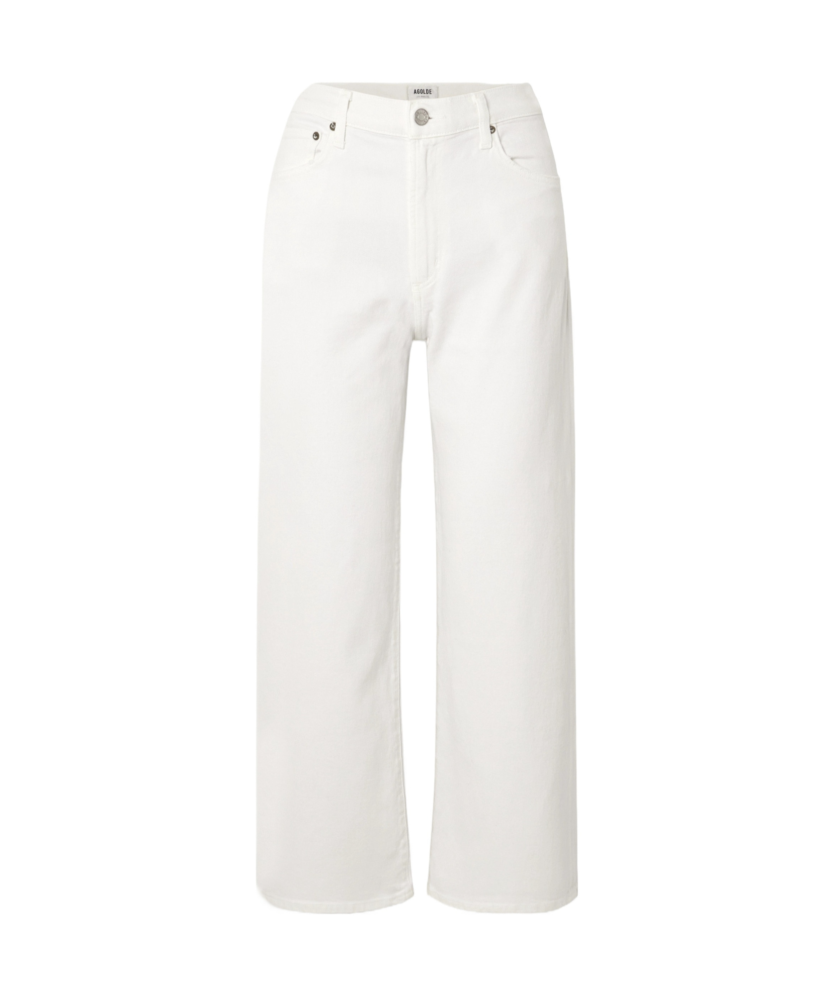 Agolde High Waist Jeans In White
