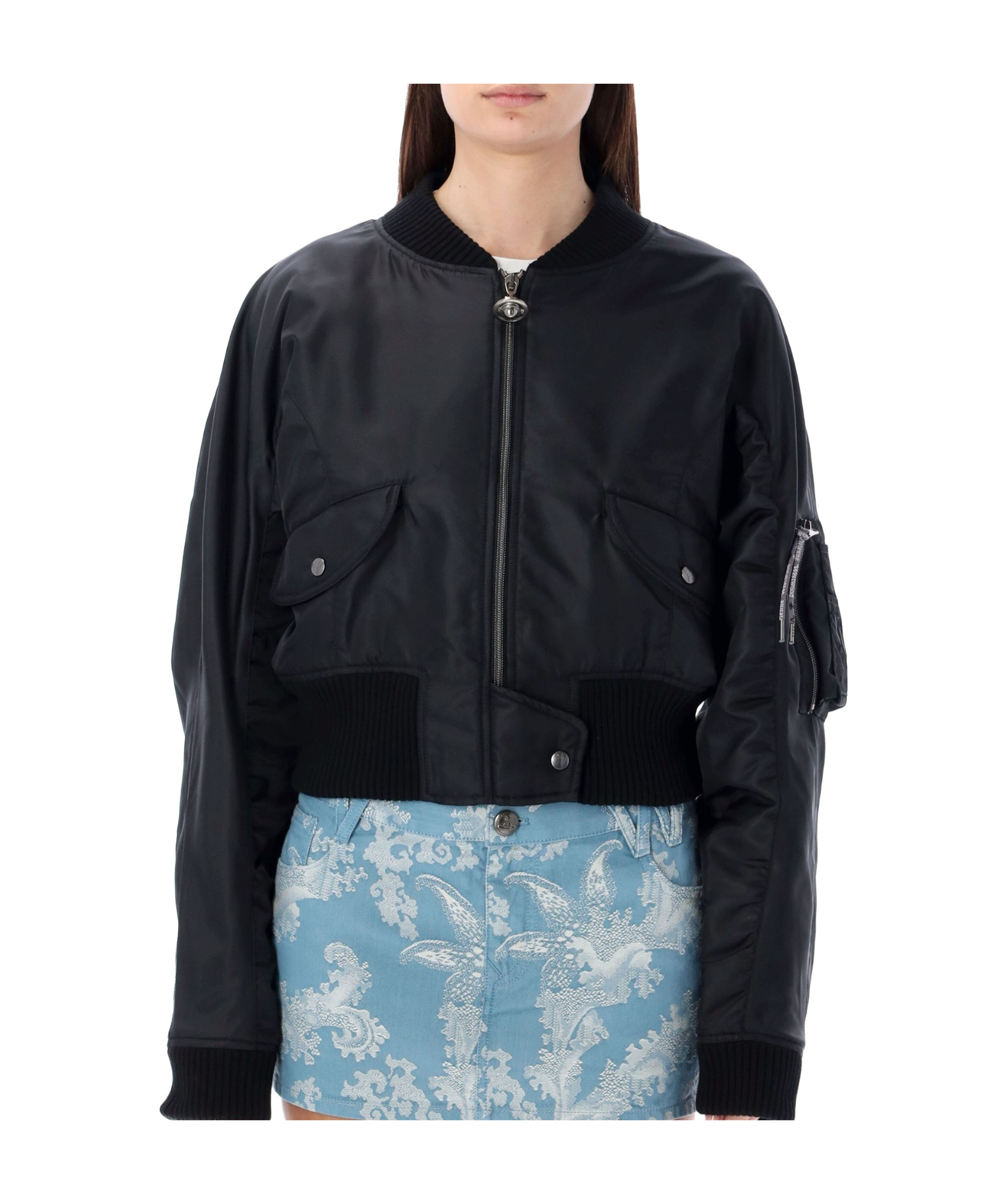 VIVIENNE WESTWOOD CYNTHIA CROPPED BOMBER JACKET