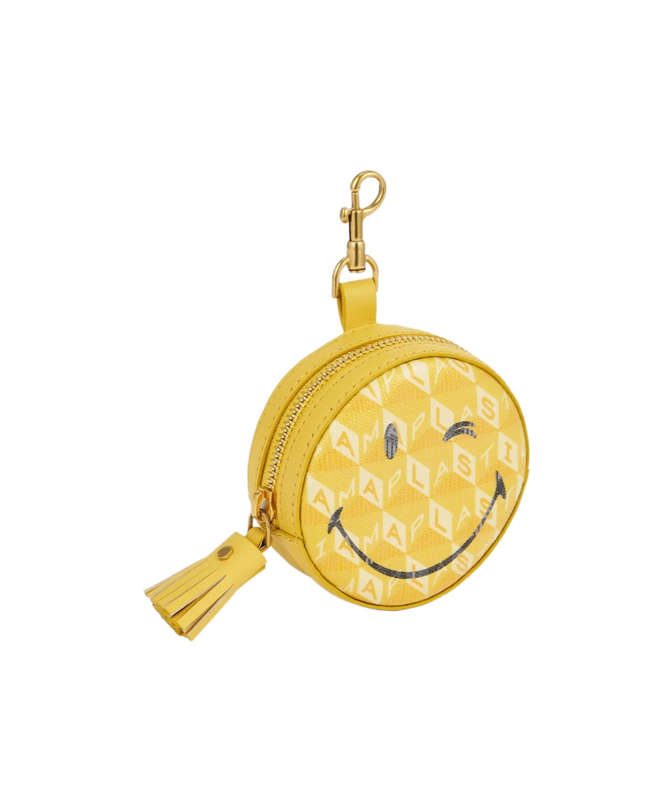 Anya Hindmarch Wink Ear Phones Travel Pouch In Yellow