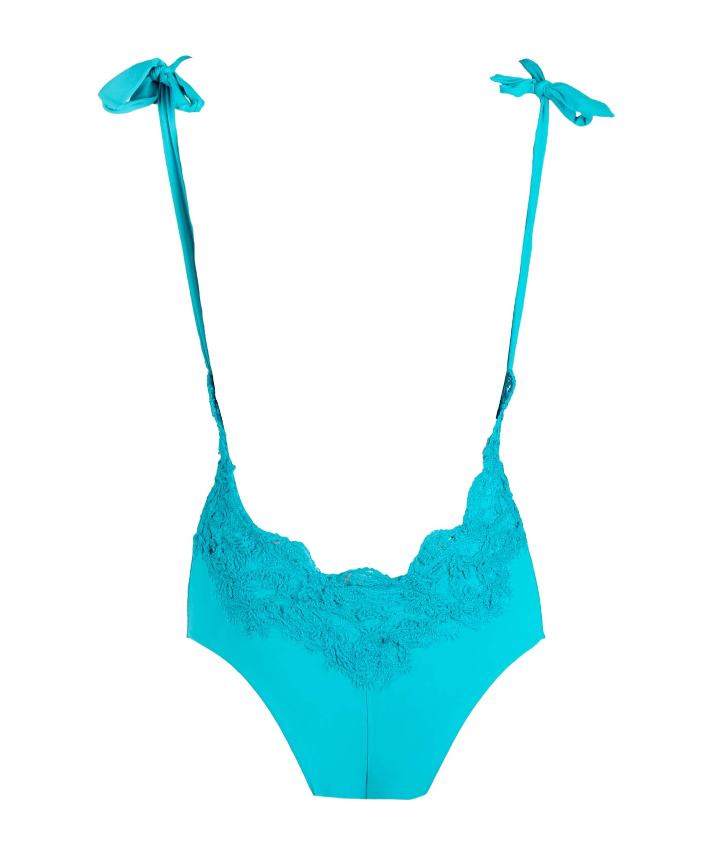 Ermanno Scervino Whole Costume With Lace In Blue