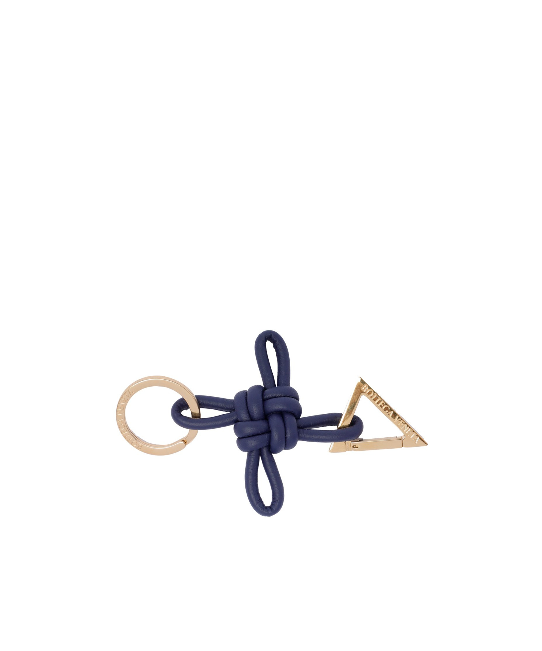 Bottega Veneta Triangle Keyring Knot Detail In Black
