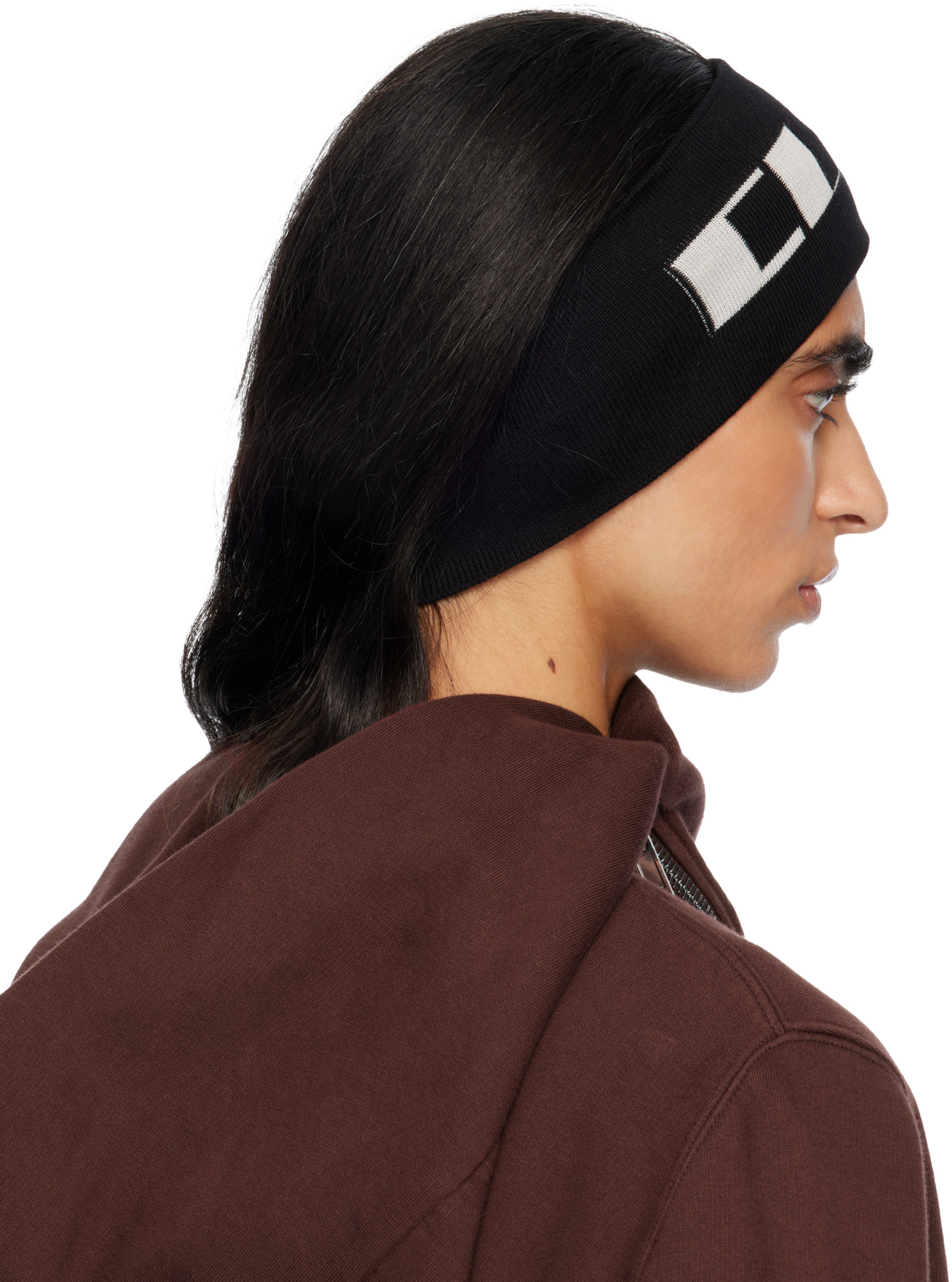 Rick Owens Drkshdw Black Concordians Cotton Headband In Black