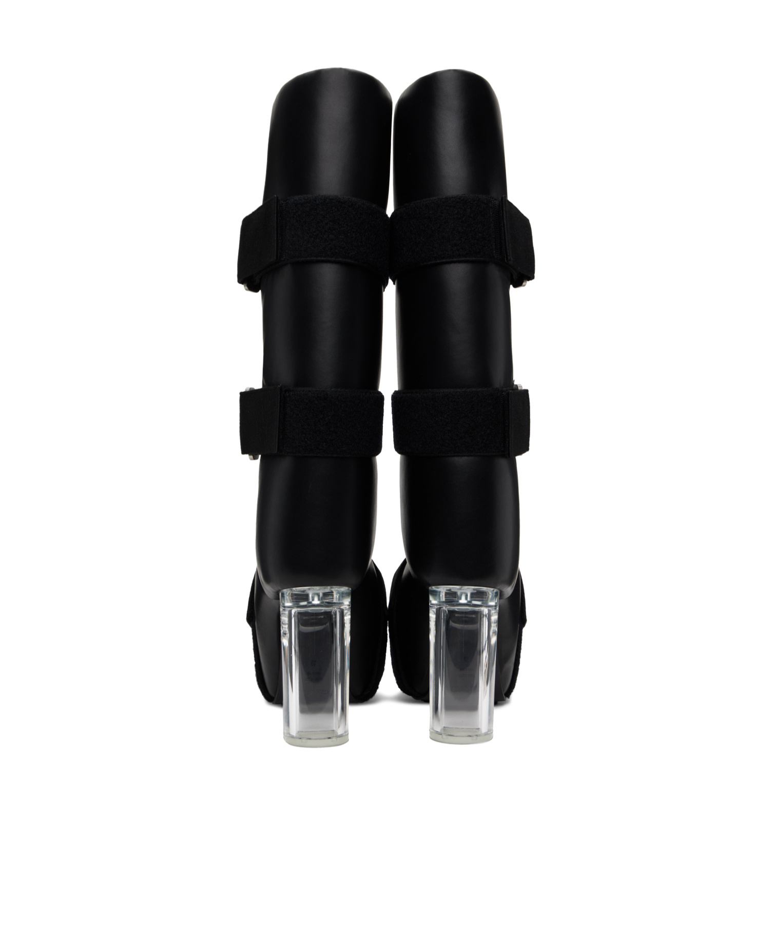Rick Owens Open Splint Kiss High Boots In Black