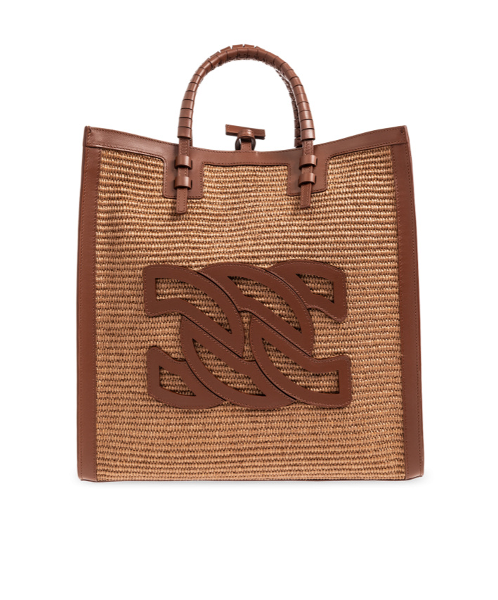 Casadei Beauriva Straw Tote Bag