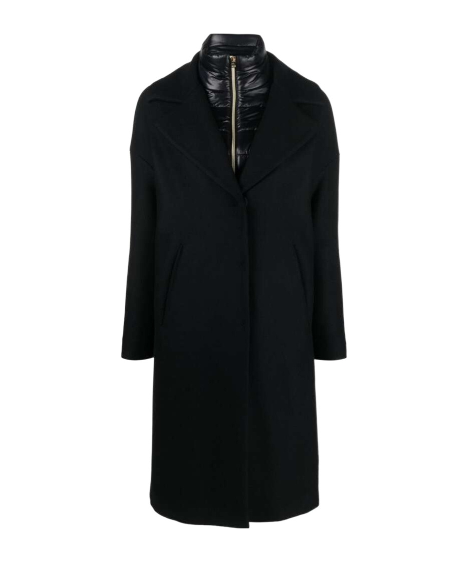 Herno Long Cloth Jacket For Women In Black