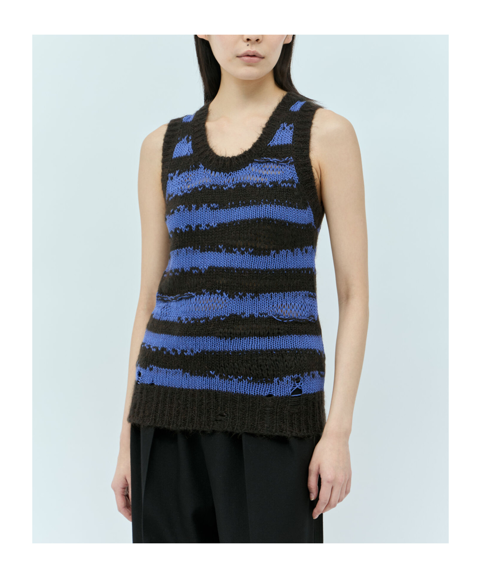 Acne Studios Imitation Old Knitted Vest In Black