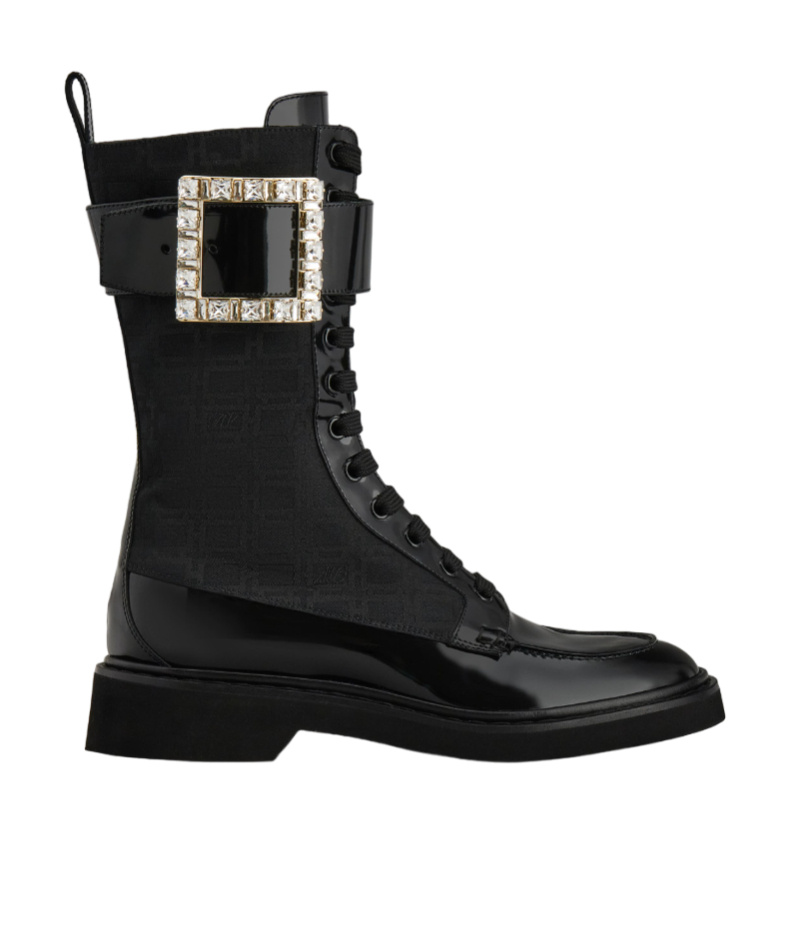 Roger Vivier Viv Rangers Logo Short Boots In Multi