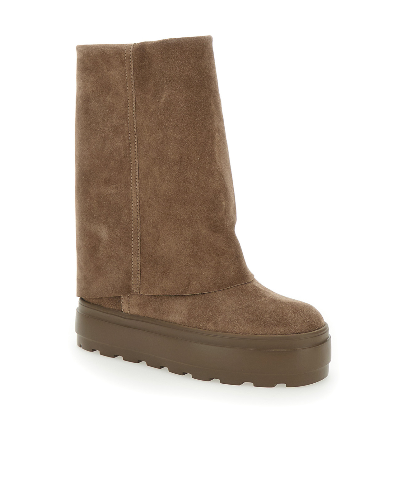 Casadei New Double Face Beige Reversible Boots In Suede Woman In Brown
