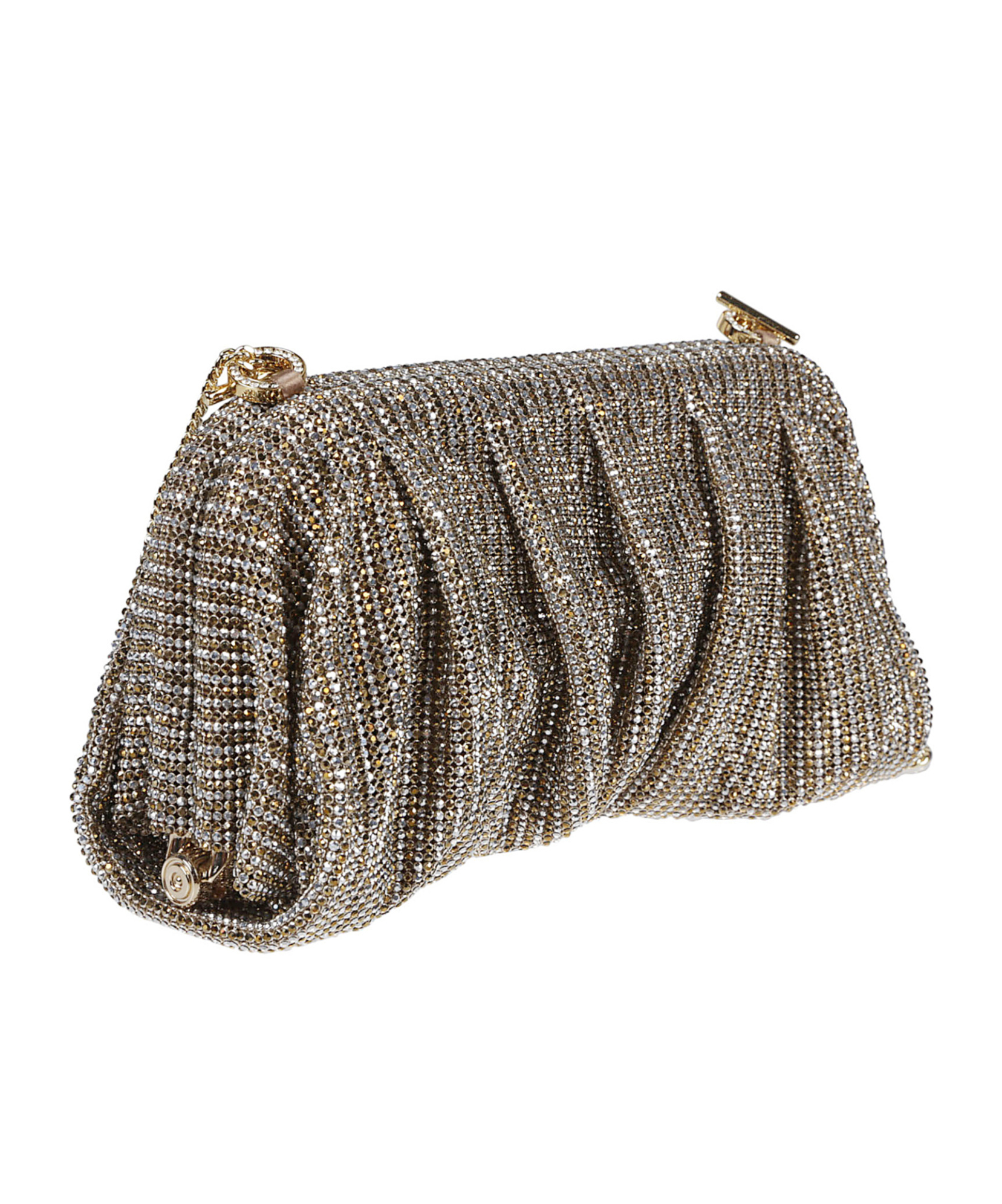Benedetta Bruzziches Ruffled Clutch In Multi