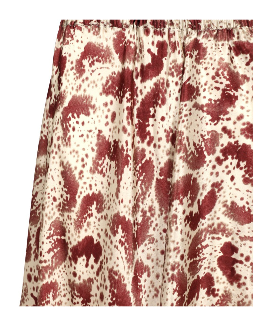 Dries Van Noten Shake Printed Lace-trim Handkerchief Silk Skirt In Nude