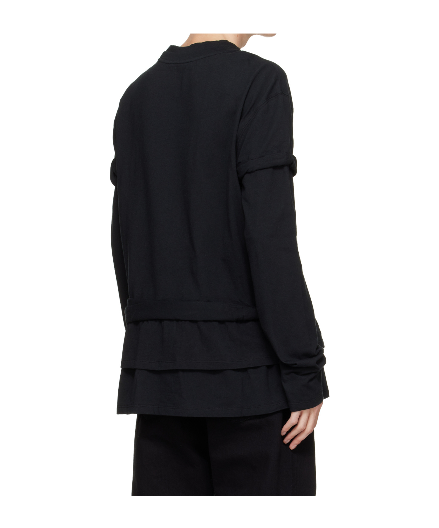 We11 Done Three-layer Design T-shirt In Black