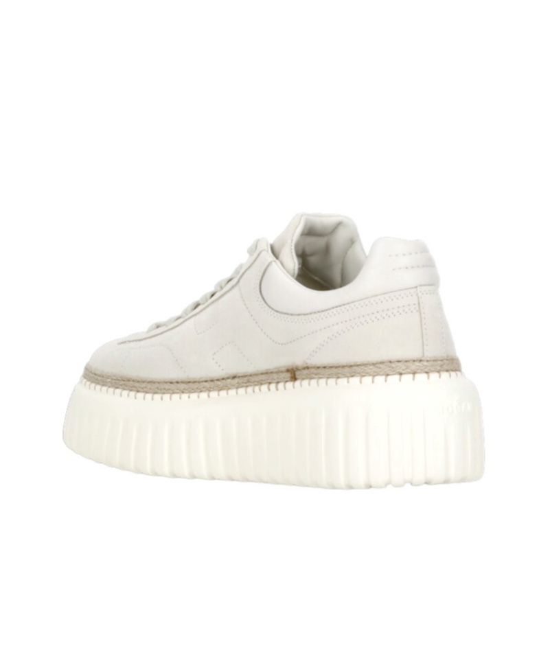 Hogan Thick Sole And Low-cut Casual Shoes In White