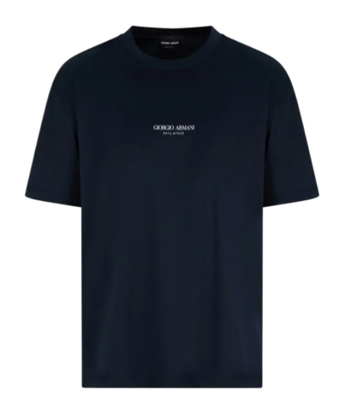 Giorgio Armani Logo Short-sleeved T-shirt In Black