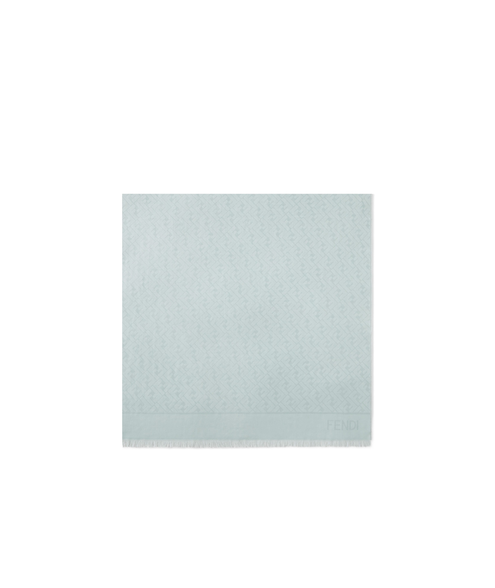 Fendi Monogram-pattern Scarf In Green