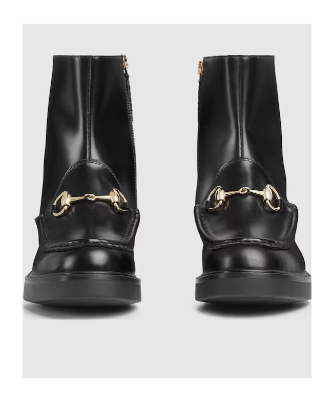 Shop Gucci Women's Horsebit Boot In Black