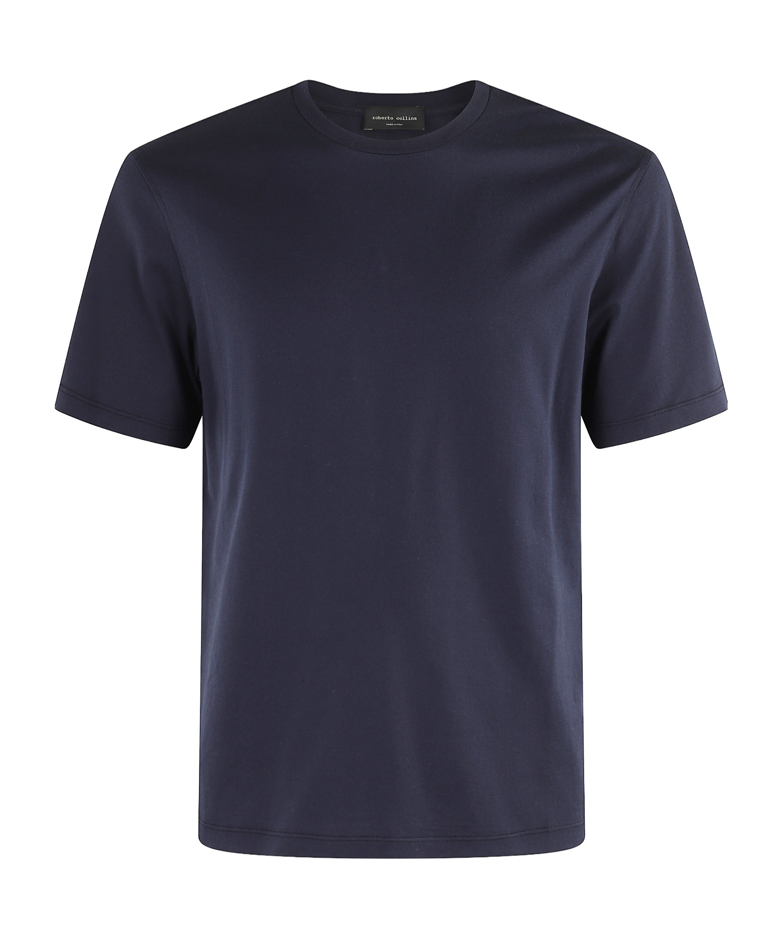 Roberto Collina Oversized Navy Cotton Knit T-shirt In Blue