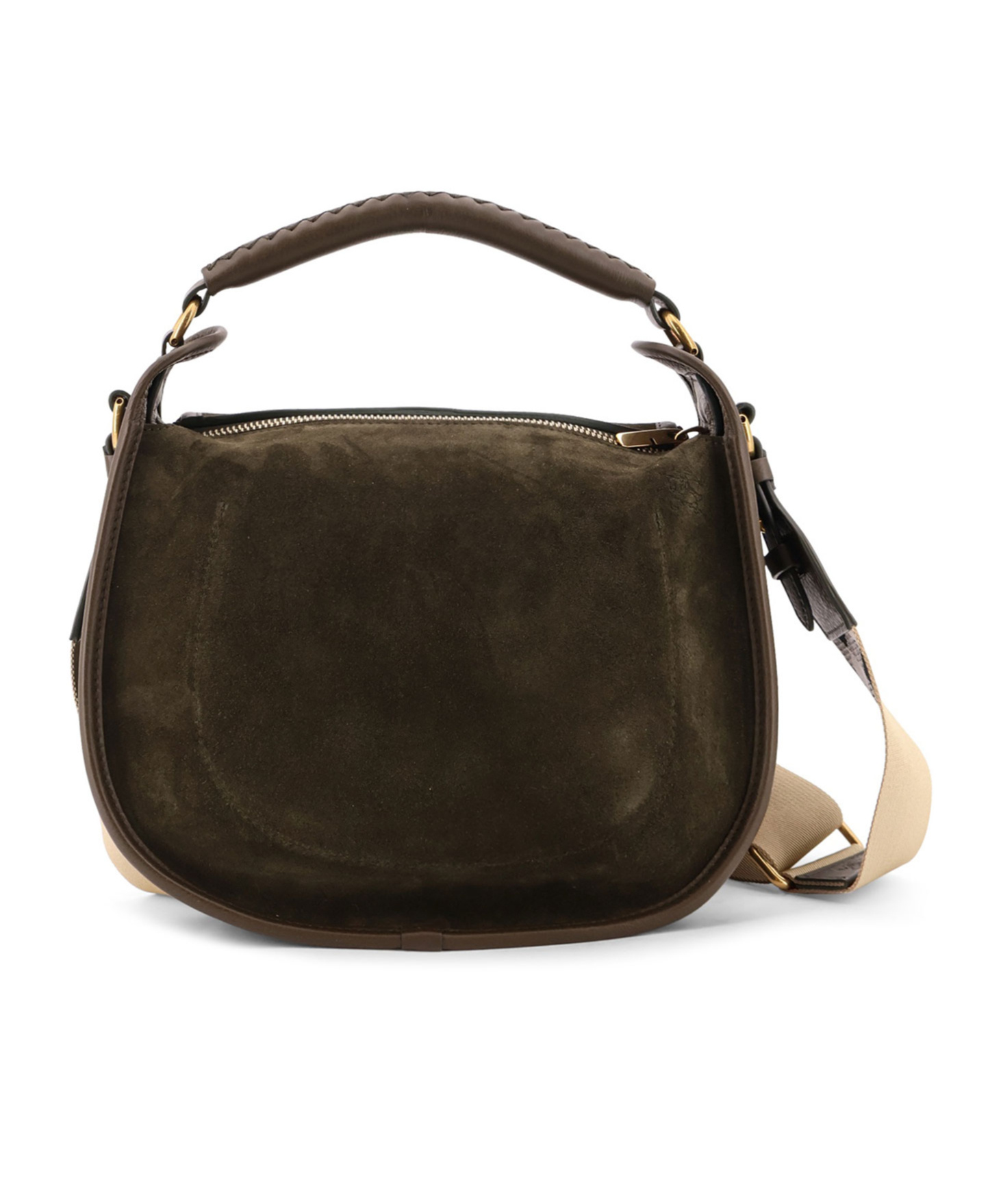 Burberry Clip Foldover-top Small Tote Bag In Brown