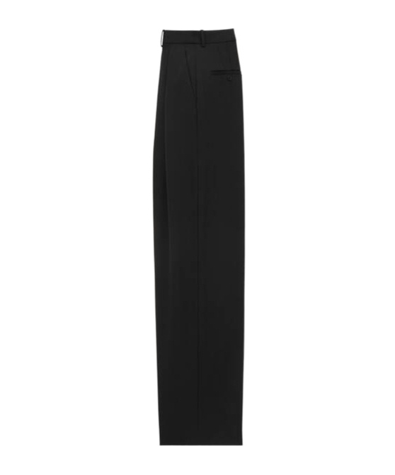 Saint Laurent Wide-leg Pants In Grain De Poudre