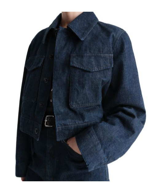 Lemaire Two Pocket Cropped Jacket In Black