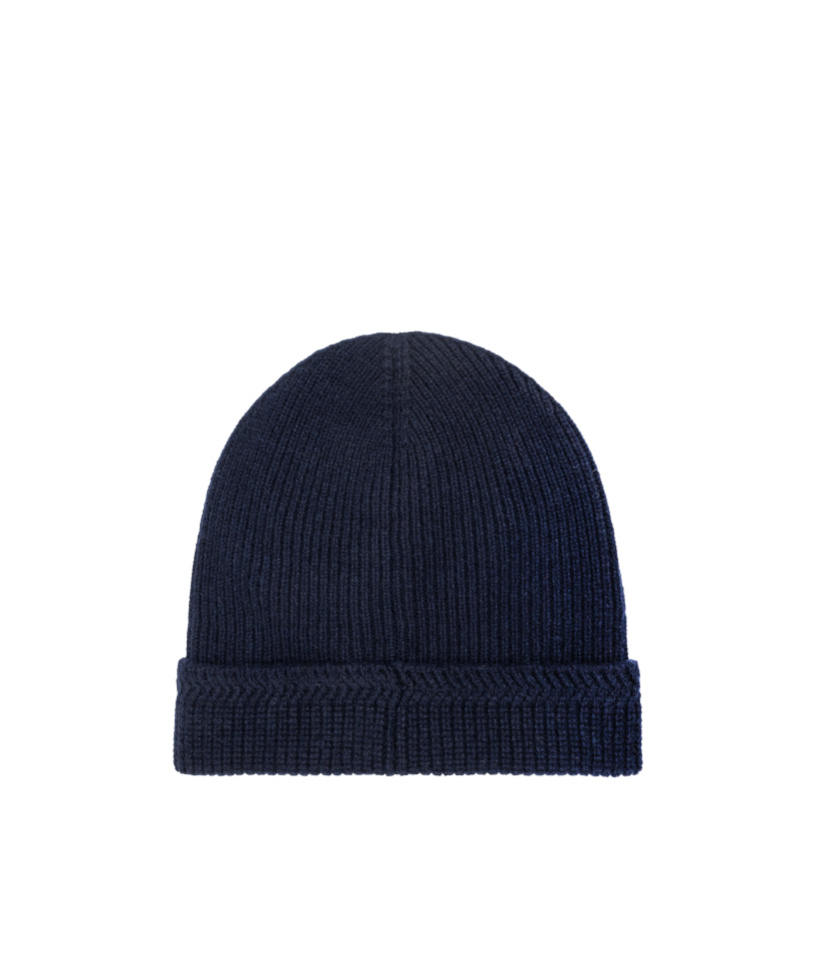 Tom Ford Tf Patch Ribbed Beanie In Black