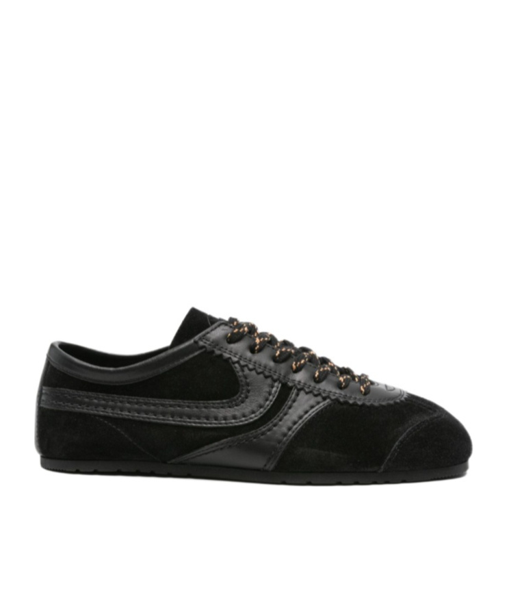 Dries Van Noten Round Toe Low-top Casual Shoes In Black