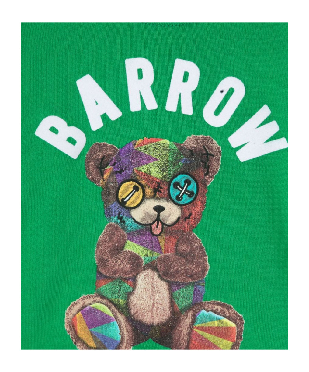 Barrow Logo-print Hoodie In Green