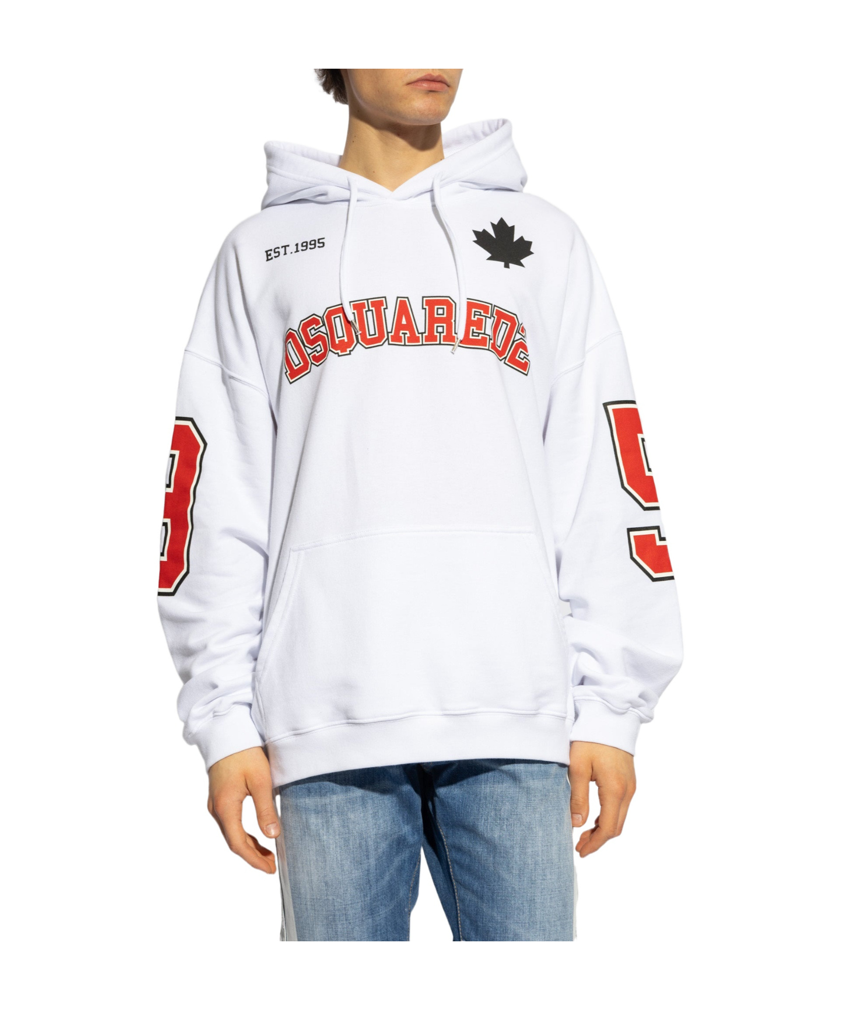 Dsquared2 Sweatshirt Logo With Cappuccio In White