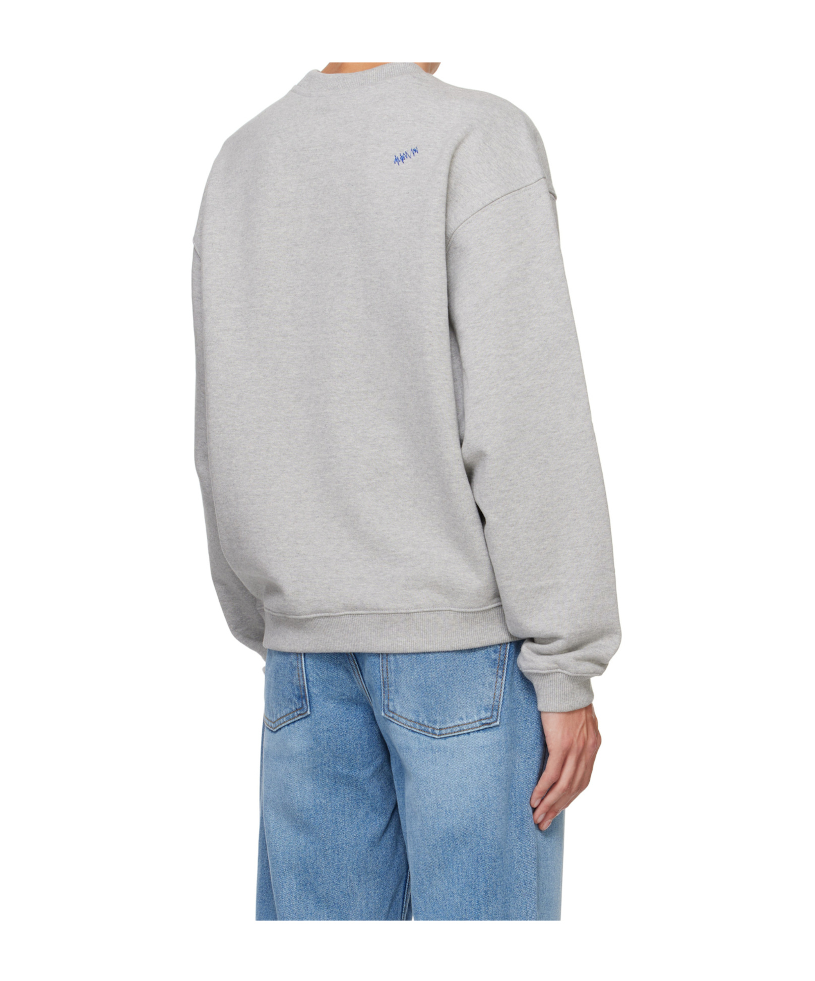 Ader Error Gray Embroidered-logo Sweatshirt In Gray