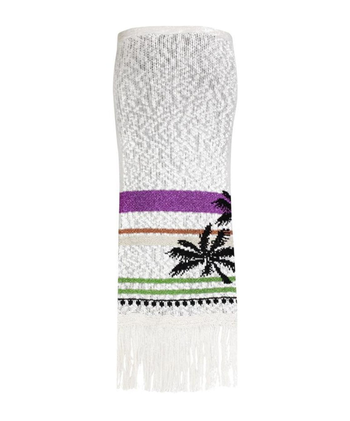 Charo Ruiz Fringed Skirt In White