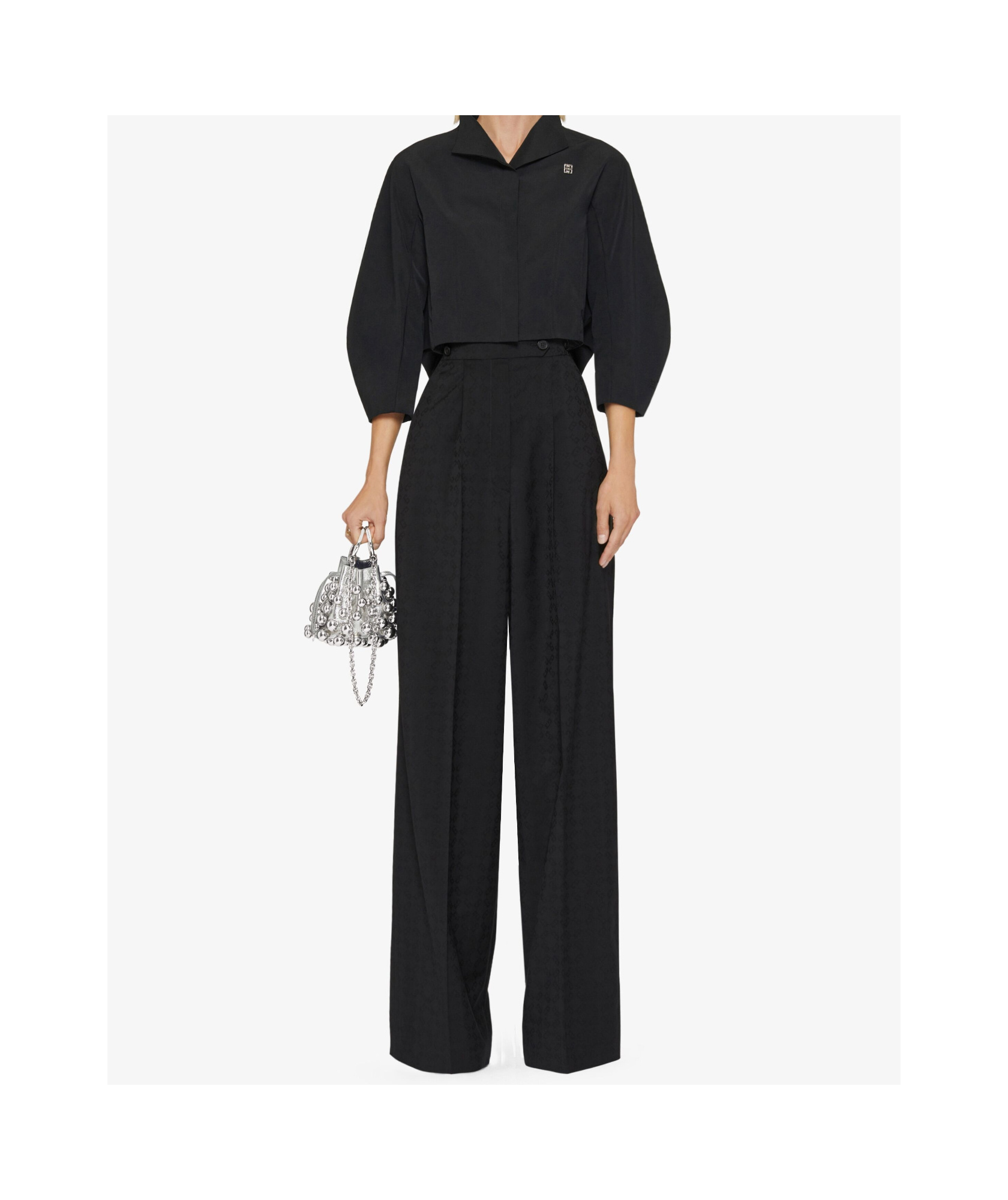 Givenchy Flare Tailored Pants In Wool And Mohair In Black